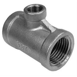 Stainless Steel Tee - 1/8" Female NPT to Two 1/2" Female NPT