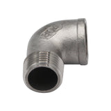 Stainless Steel Street Elbow - 1/2" Male NPT to 1/2" Female NPT