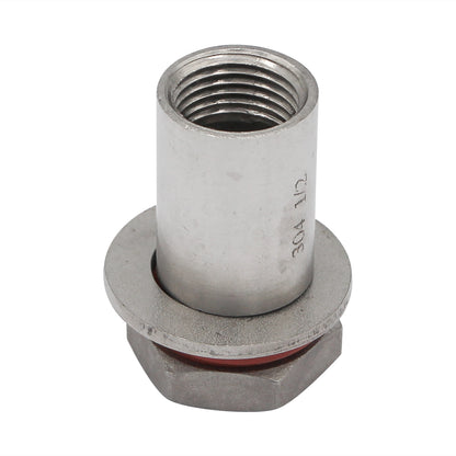 Stainless Steel Weldless Bulkhead - 1/2" NPT