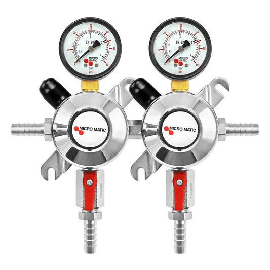 Micro Matic Premium Plus Secondary Double CO2 Regulator (60 PSI) [1162]