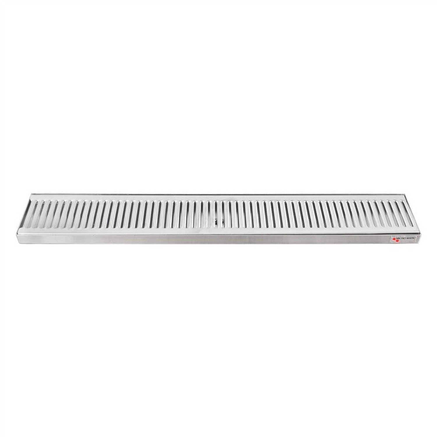 Micro Matic Stainless Steel Drip Tray – Countertop w/ Drain – 24” x 5” x 3/4”