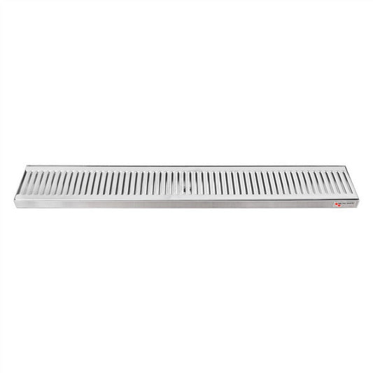 Micro Matic Stainless Steel Drip Tray – Countertop w/ Drain – 24” x 5” x 3/4”