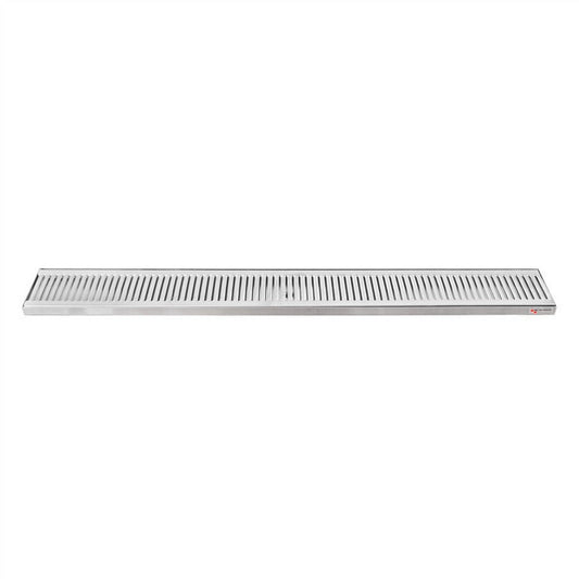 39” x 5” x 3/4” Micro Matic Stainless Steel Countertop Drip Tray