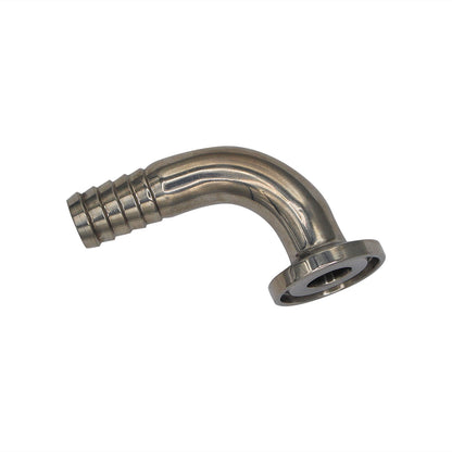 Ss Brewtech Stainless Steel Tri-Clover 90° Elbow - 3/4" TC X 1/2" OD Barb