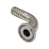 Ss Brewtech Stainless Steel Tri-Clover 90° Elbow - 3/4" TC X 1/2" OD Barb