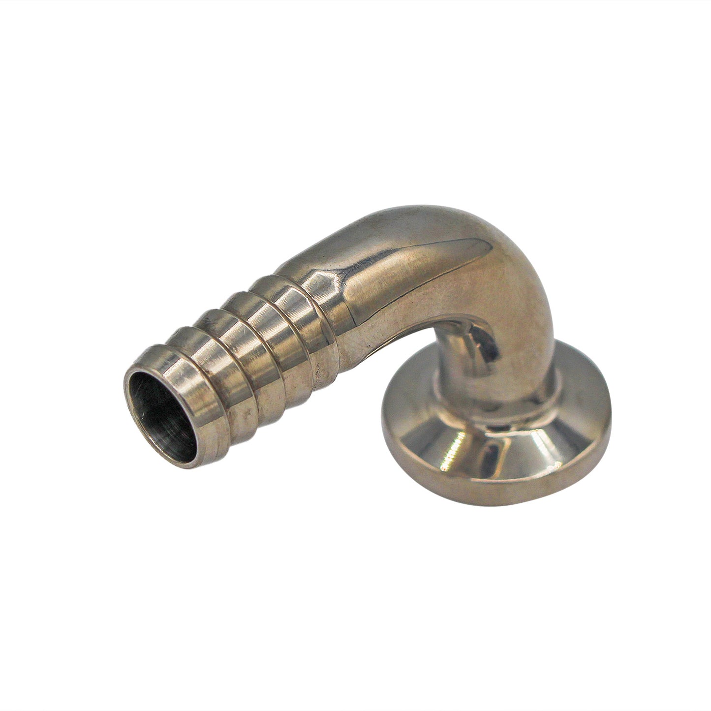 Ss Brewtech Stainless Steel Tri-Clover 90° Elbow - 3/4" TC X 1/2" OD Barb