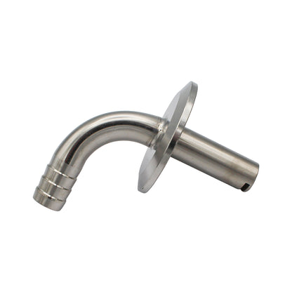 Ss Brewtech Stainless Steel Tri-Clover 90° Whirlpool Elbow - 1.5 TC X 1/2" OD