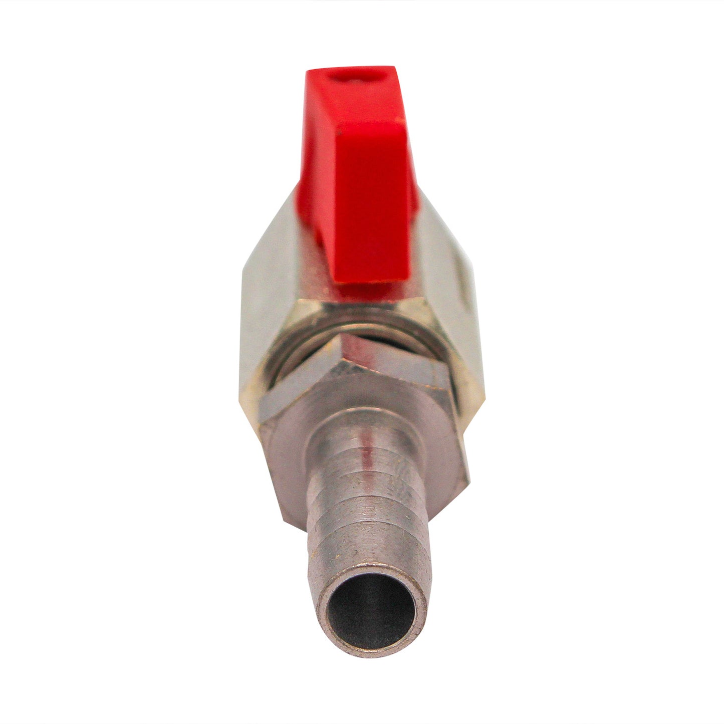 Micro Matic Chrome Plated Brass Gas Shut Off Valve - 1/4" Male NPT x 3/8" OD Barb [1319146]