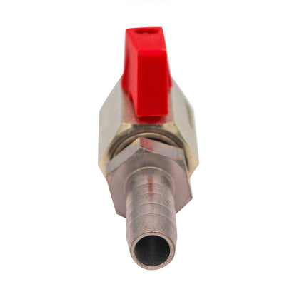 Micro Matic Chrome Plated Brass Gas Shut Off Valve - 1/4" Male NPT x 3/8" OD Barb [1319146]