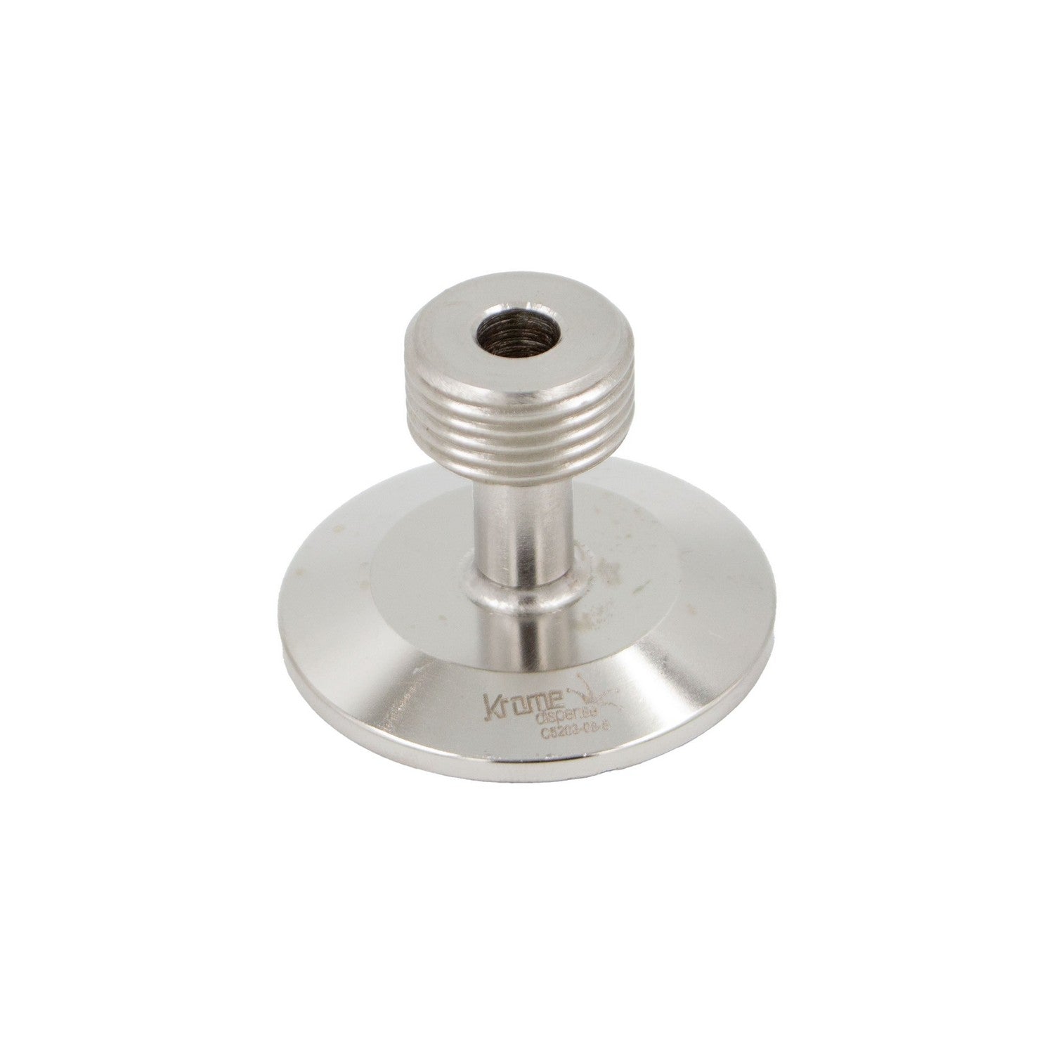 Stainless Steel Tri-Clover Fitting - 2" TC X 7/8"-14 (5/8" BSP)