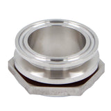 Stainless Steel Tri-Clover Weldless Bulkhead Fitting - 1.5" TC
