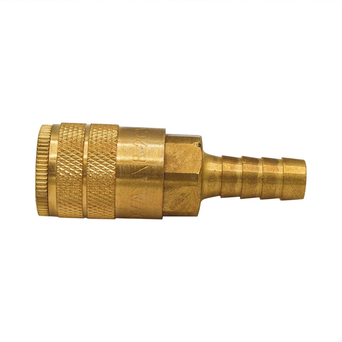 Micro Matic Brass Air Quick Disconnect Coupler - Female QD X 3/8" OD Barb [954-1B]