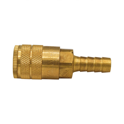 Micro Matic Brass Air Quick Disconnect Coupler - Female QD X 3/8" OD Barb [954-1B]