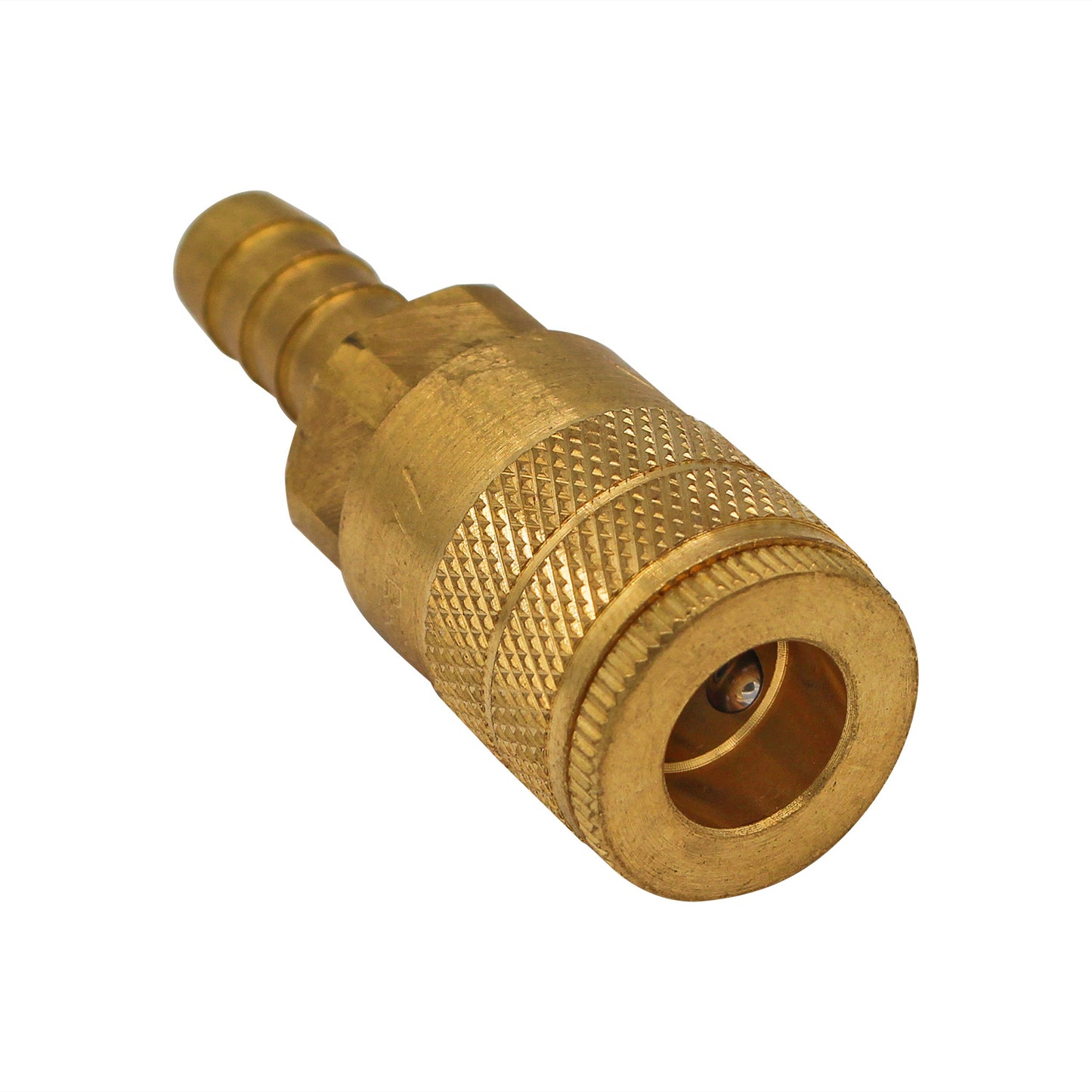 Micro Matic Brass Air Quick Disconnect Coupler - Female QD X 3/8" OD Barb [954-1B]