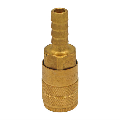 Micro Matic Brass Air Quick Disconnect Coupler - Female QD X 3/8" OD Barb [954-1B]