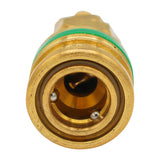 Micro Matic Brass Air Quick Disconnect Coupler - Female QD X 3/8" OD Barb | Green [954-2B]