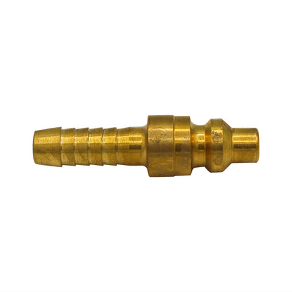 Micro Matic Brass Air Quick Disconnect Nipple - Male QD X 3/8" OD Barb [596E-2]