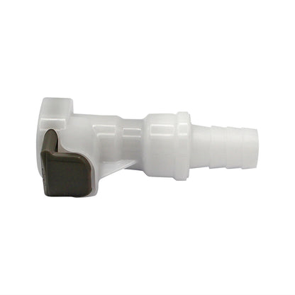 Micro Matic Plastic In-Line Air Disconnect Coupler - Female QD X 3/8" OD Barb [854-1P]