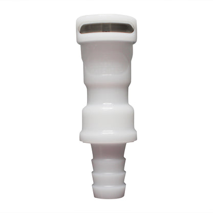 Micro Matic Plastic In-Line Air Disconnect Coupler - Female QD X 3/8" OD Barb [854-1P]