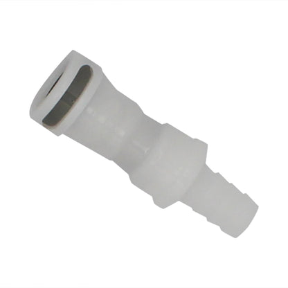 Micro Matic Plastic In-Line Air Disconnect Coupler - Female QD X 3/8" OD Barb [854-1P]