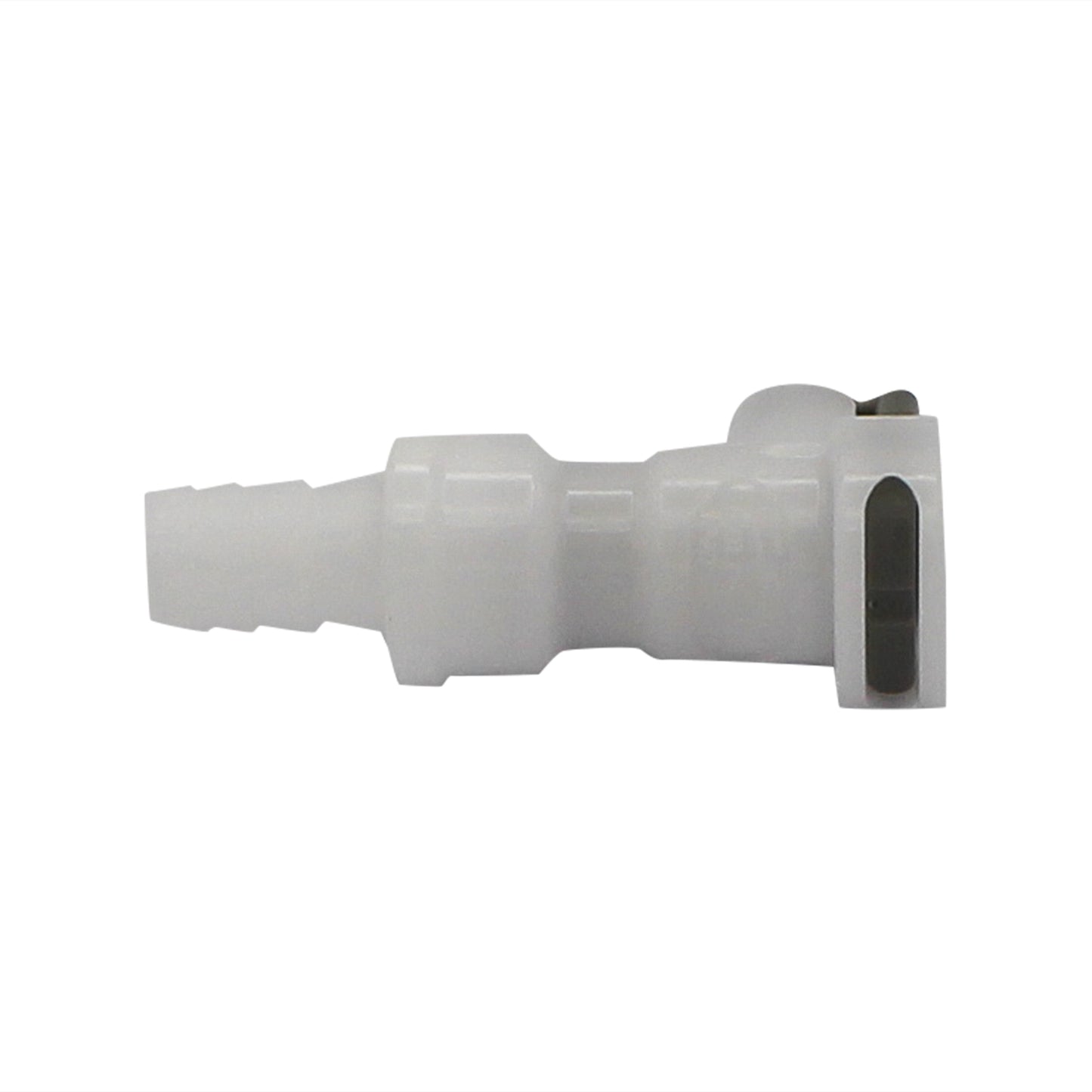 Micro Matic Plastic In-Line Air Disconnect Coupler - Female QD X 3/8" OD Barb [854-1P]