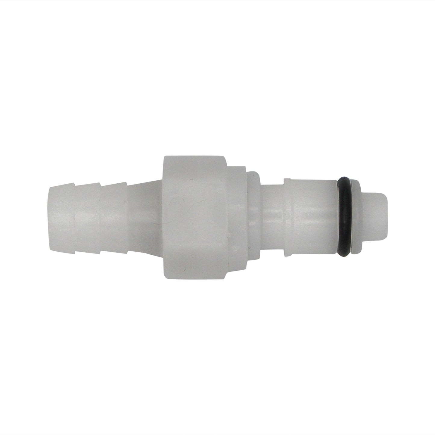 Micro Matic Plastic In-Line Air Disconnect Nipple - Male QD X 3/8" OD Barb [896EP]