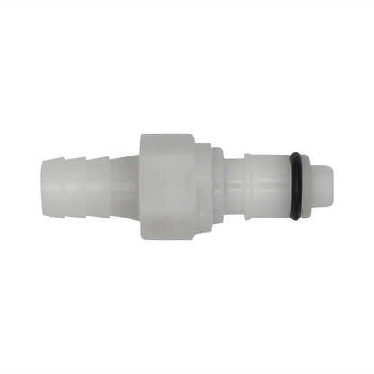 Micro Matic Plastic In-Line Air Disconnect Nipple - Male QD X 3/8" OD Barb [896EP]