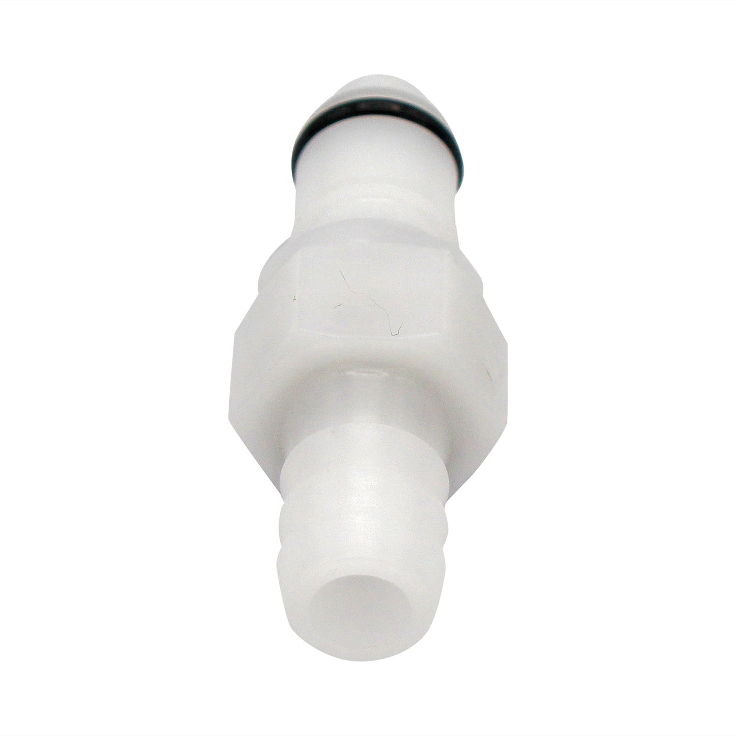 Micro Matic Plastic In-Line Air Disconnect Nipple - Male QD X 3/8" OD Barb [896EP]