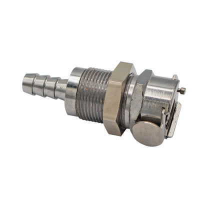 Micro Matic Chrome Plated Brass Air Quick Disconnect Coupler - Female QD X 1/4" OD Barb [70300]