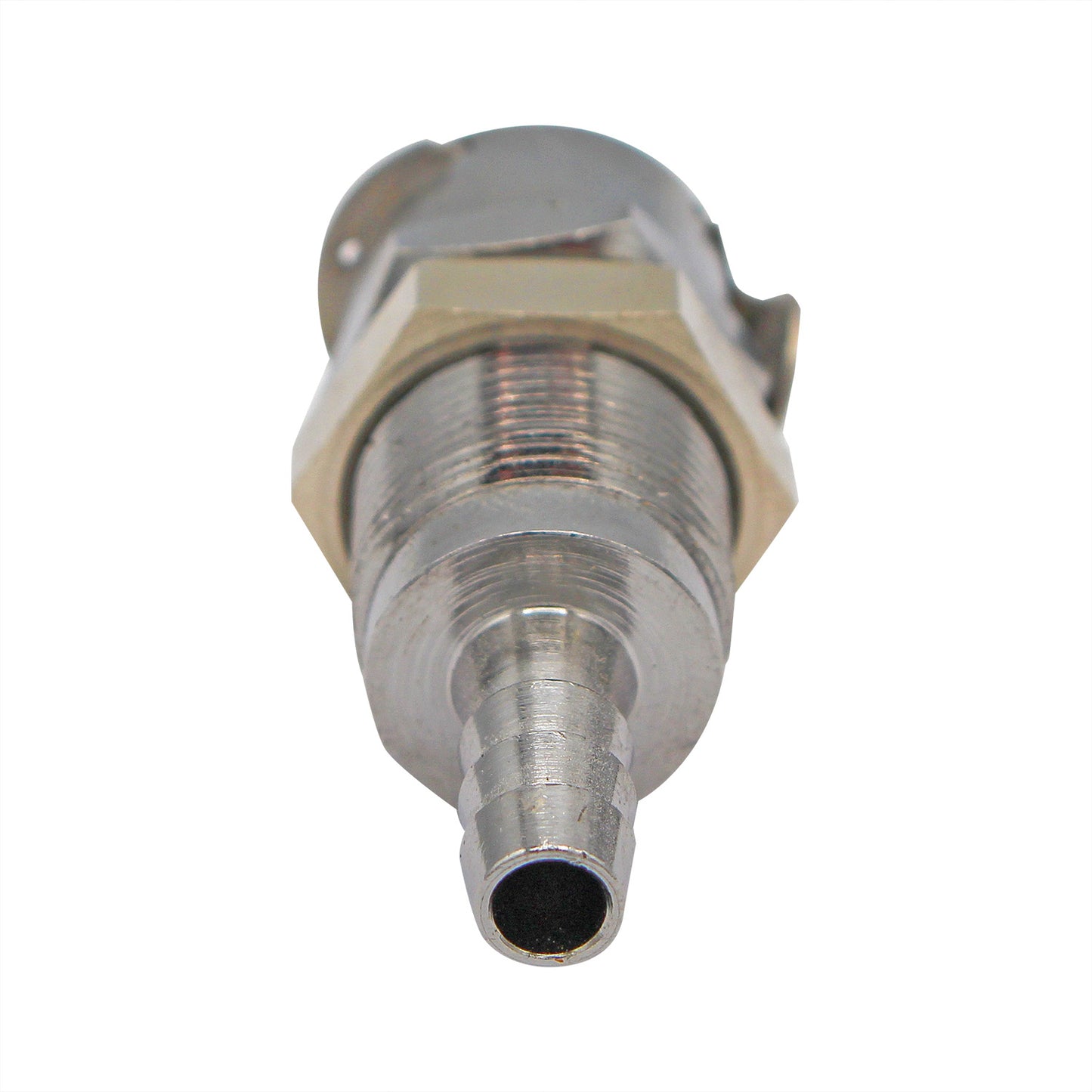 Micro Matic Chrome Plated Brass Air Quick Disconnect Coupler - Female QD X 1/4" OD Barb [70300]