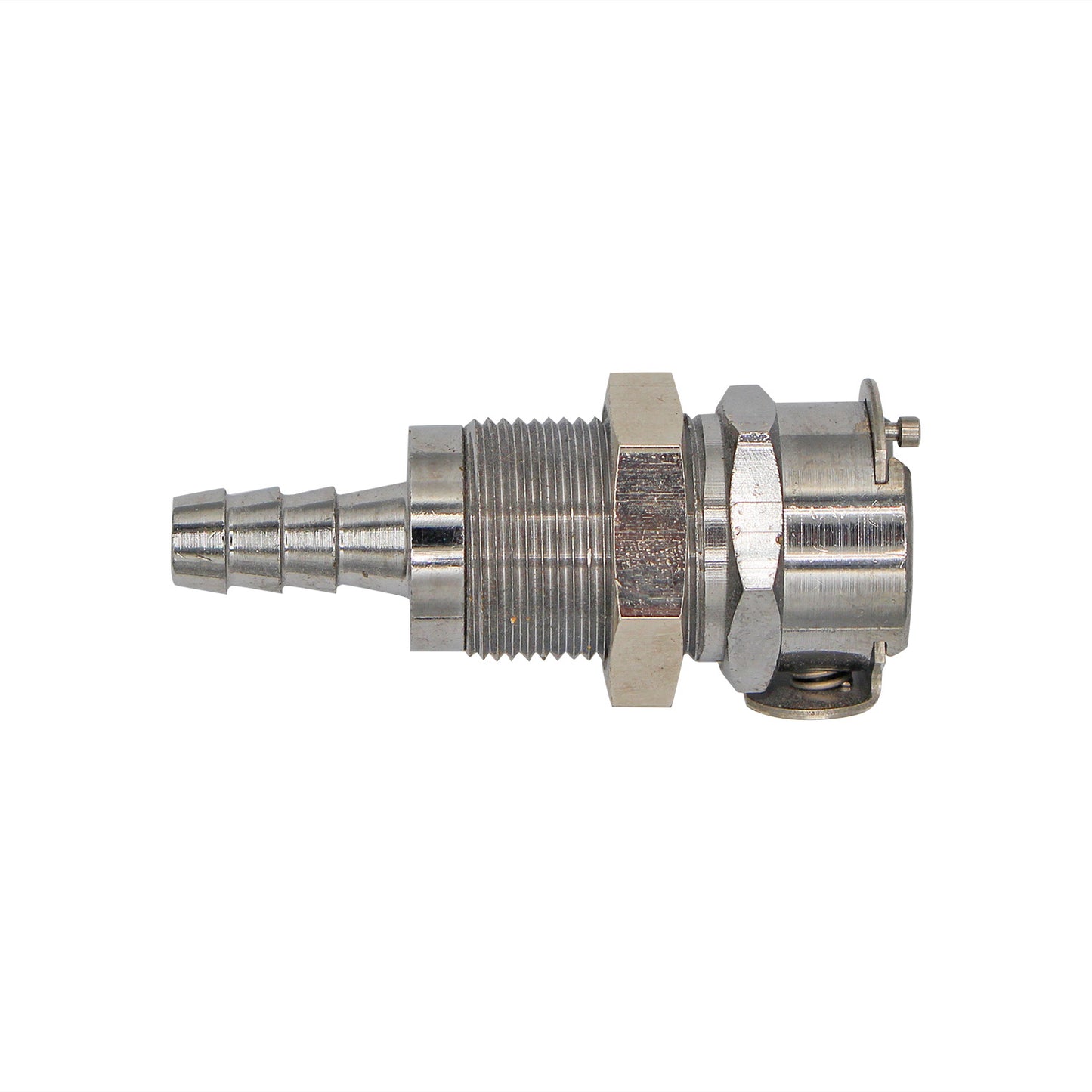 Micro Matic Chrome Plated Brass Air Quick Disconnect Coupler - Female QD X 1/4" OD Barb [70300]