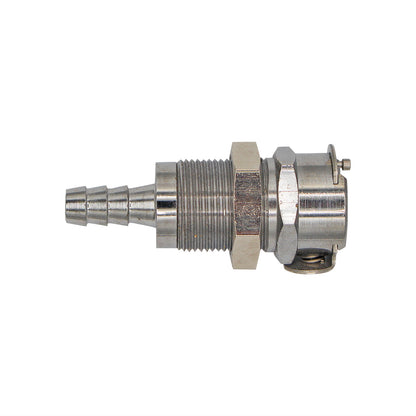 Micro Matic Chrome Plated Brass Air Quick Disconnect Coupler - Female QD X 1/4" OD Barb [70300]