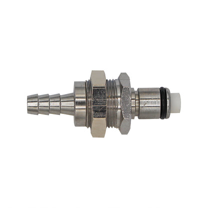 Micro Matic Chrome Plated Brass Air Quick Disconnect Nipple - Male QD X 1/4" OD Barb [73000]