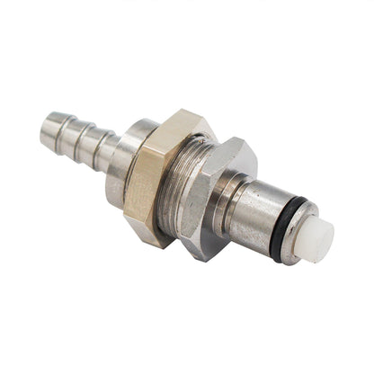 Micro Matic Chrome Plated Brass Air Quick Disconnect Nipple - Male QD X 1/4" OD Barb [73000]