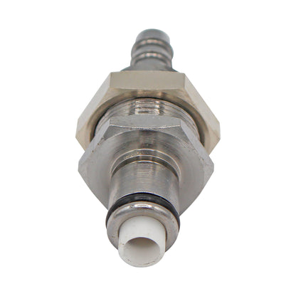 Micro Matic Chrome Plated Brass Air Quick Disconnect Nipple - Male QD X 1/4" OD Barb [73000]