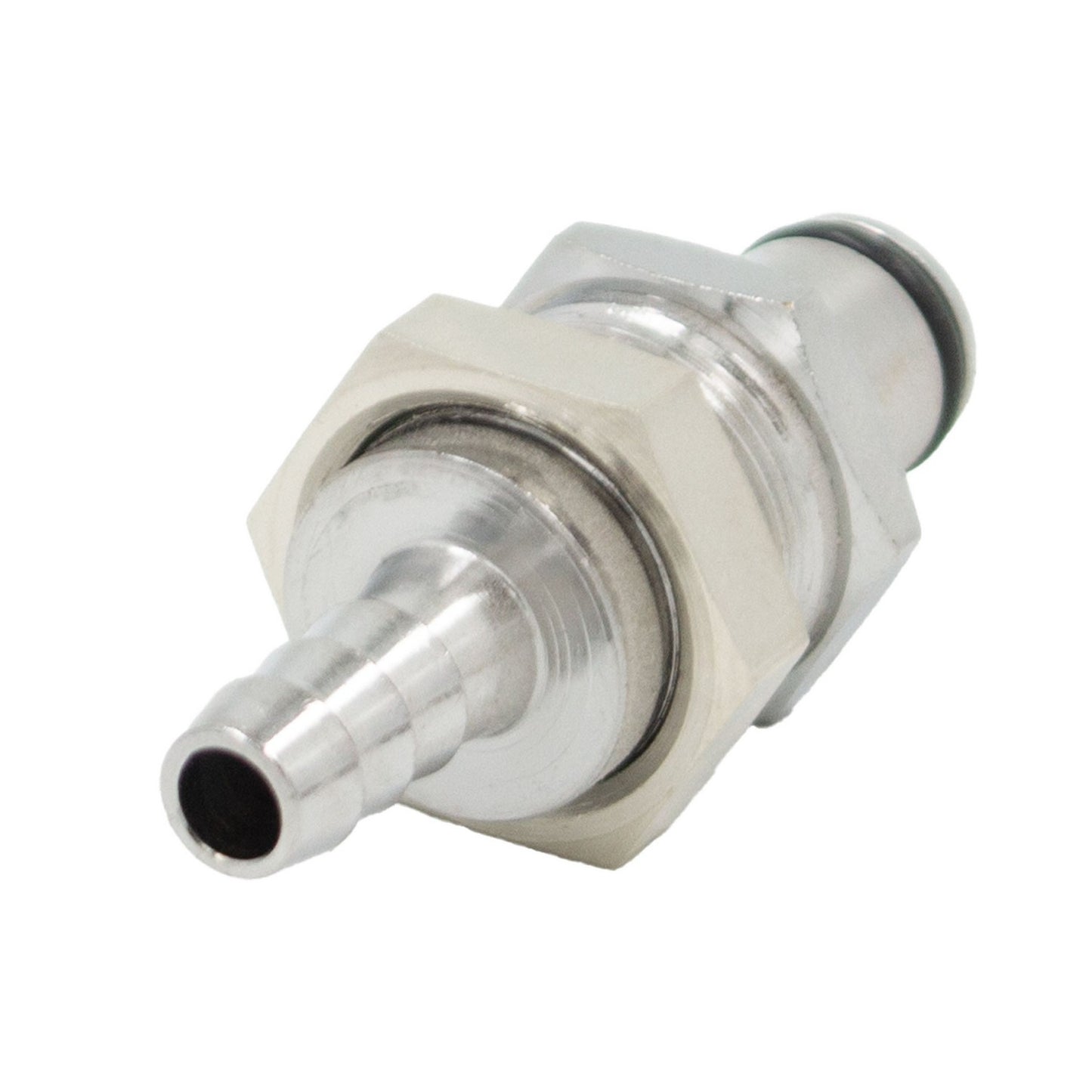 Micro Matic Chrome Plated Brass Air Quick Disconnect Nipple - Male QD X 1/4" OD Barb [73000]