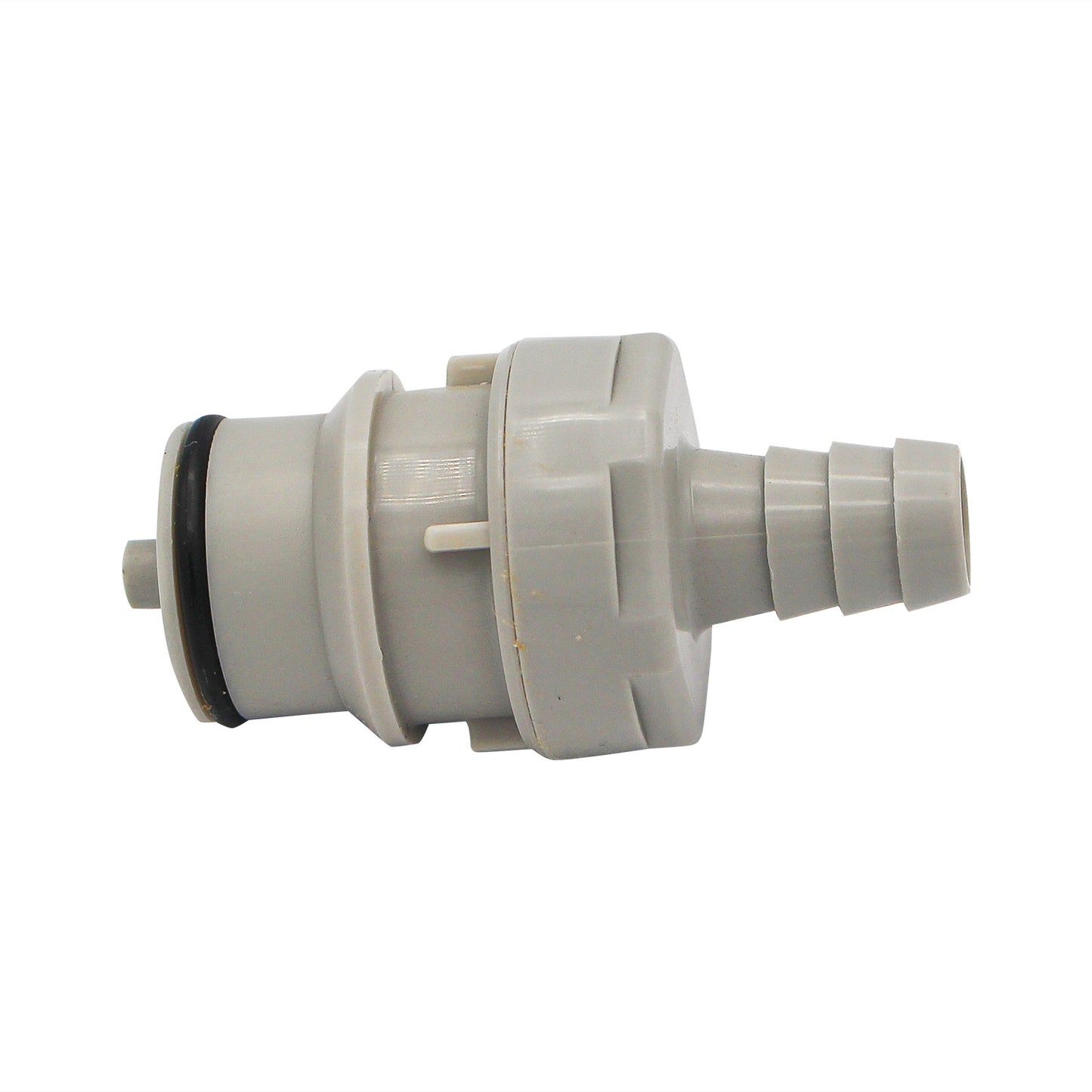 Micro Matic Polypropylene In-Line Disconnect Nipple - Male QD X 3/8" OD Barb [62700]