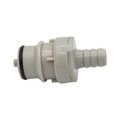 Micro Matic Polypropylene In-Line Disconnect Nipple - Male QD X 3/8" OD Barb [62700]