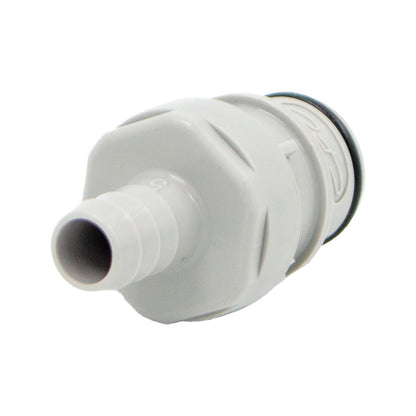 Micro Matic Polypropylene In-Line Disconnect Nipple - Male QD X 3/8" OD Barb [62700]