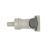 Micro Matic Polypropylene In-Line Disconnect Coupler - Female QD X 3/8" OD Barb [60600]