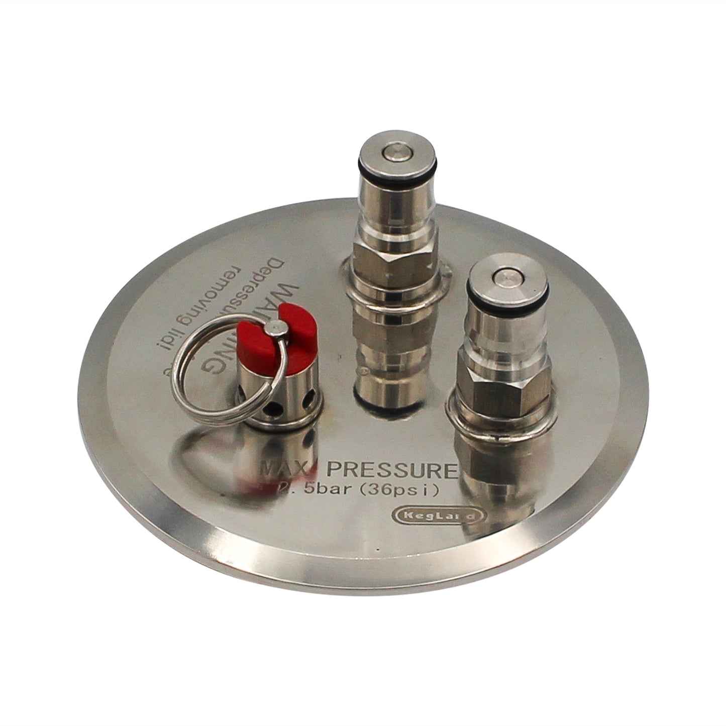 Kegland Kegmenter Stainless Steel Tri-Clover Ball Lock Lid Kit - 4 TC