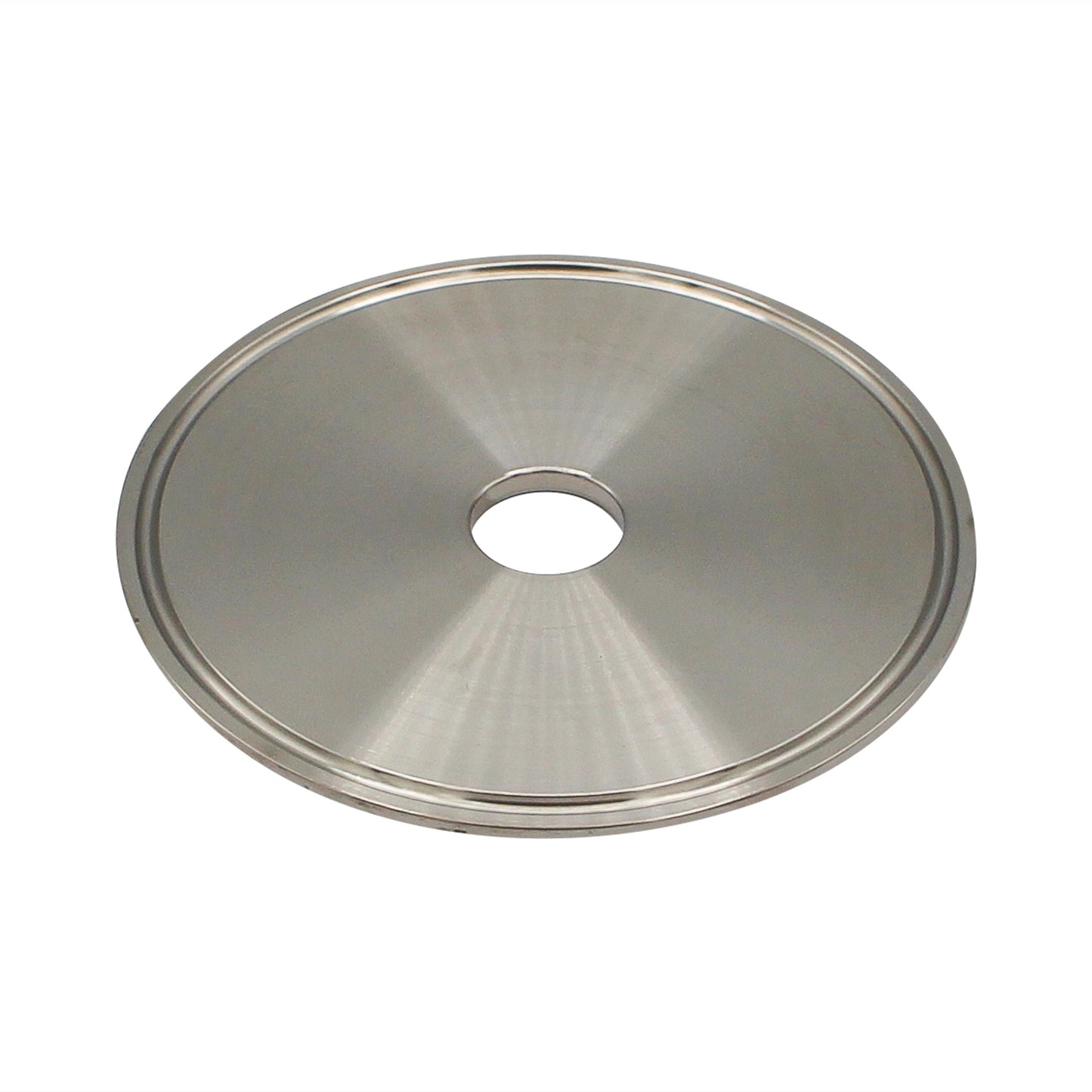 Kegland 4" Tri Clamp End Cap with 7/8" Cutout - Tri Clover Sanitary Stainless Steel Fitting