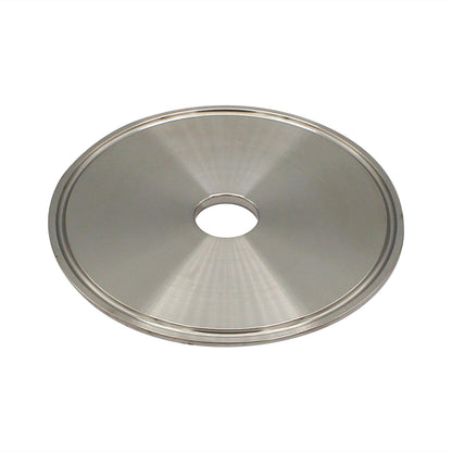 Kegland 4" Tri Clamp End Cap with 7/8" Cutout - Tri Clover Sanitary Stainless Steel Fitting