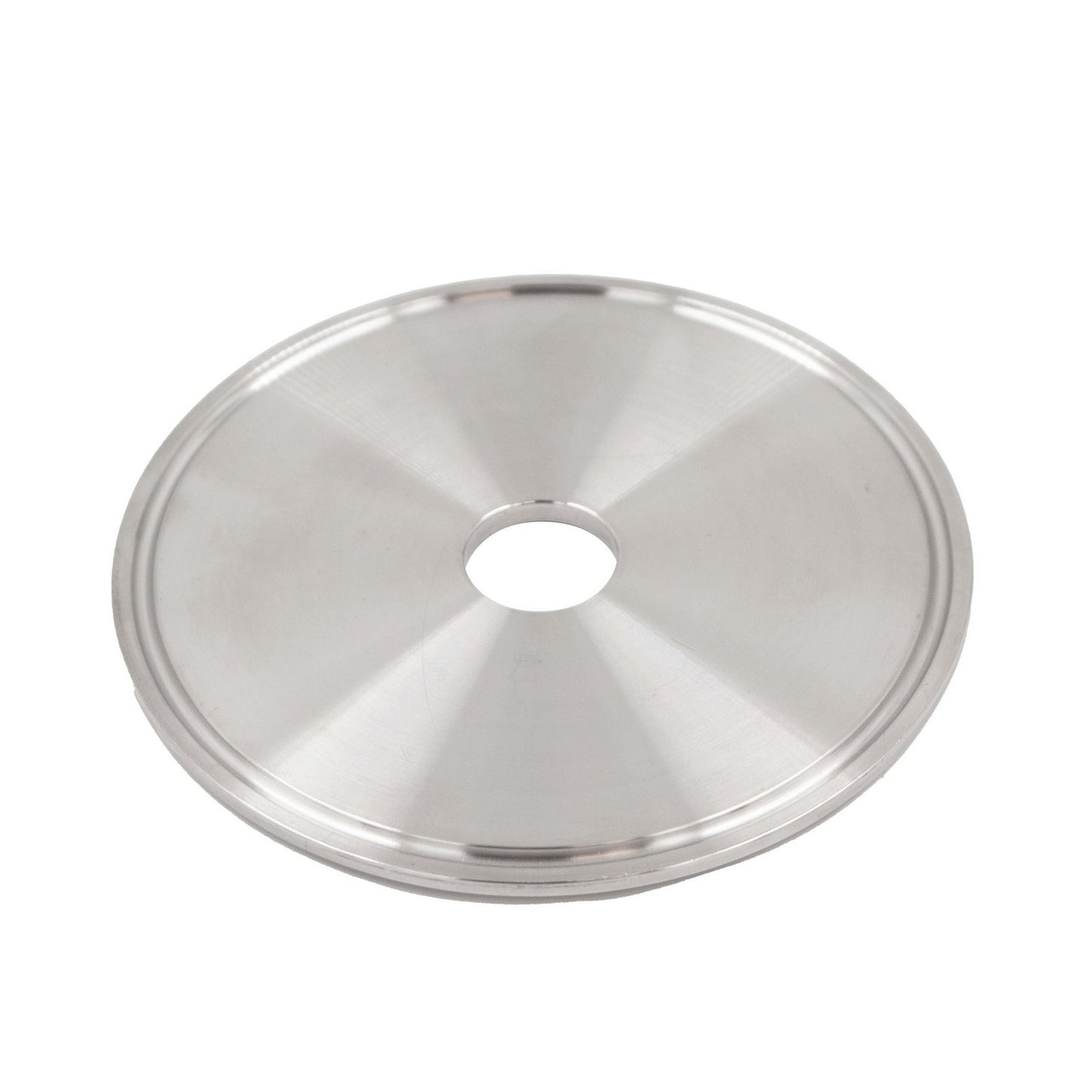 Stainless Steel Tri-Clover Cap - 4" TC (7/8" Cutout)