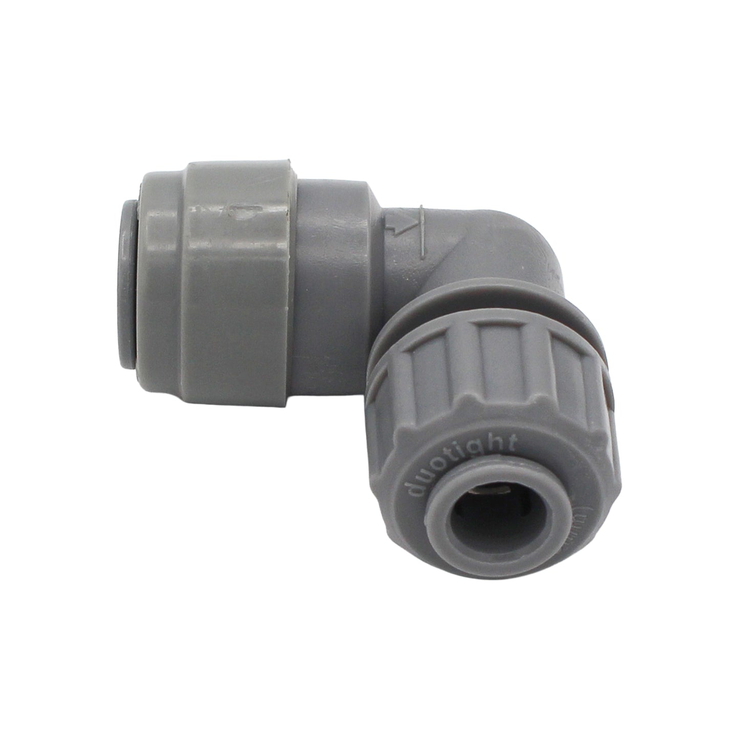 Kegland Duotight Food Grade Plastic (Push-In) 90° Screwlock Elbow Reducer - 1/4" (6.35mm) X 5/16" (8mm)