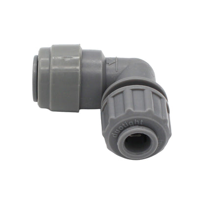 Kegland Duotight Food Grade Plastic (Push-In) 90° Screwlock Elbow Reducer - 1/4" (6.35mm) X 5/16" (8mm)