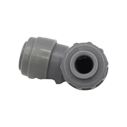Kegland Duotight Food Grade Plastic (Push-In) 90° Screwlock Elbow Reducer - 1/4" (6.35mm) X 5/16" (8mm)