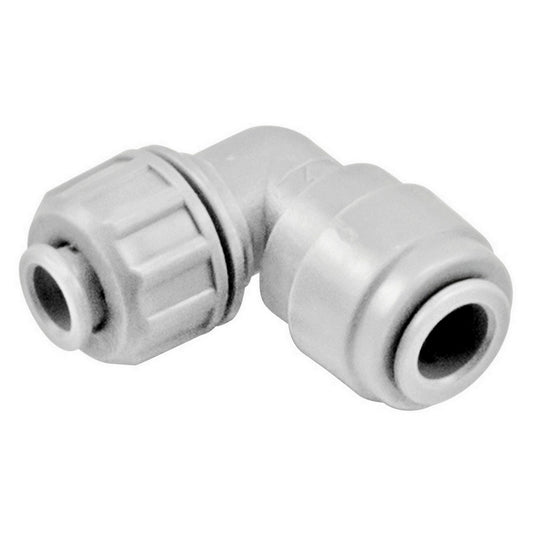 Kegland Duotight Food Grade Plastic (Push-In) 90° Screwlock Elbow Reducer - 1/4" (6.35mm) X 5/16" (8mm)