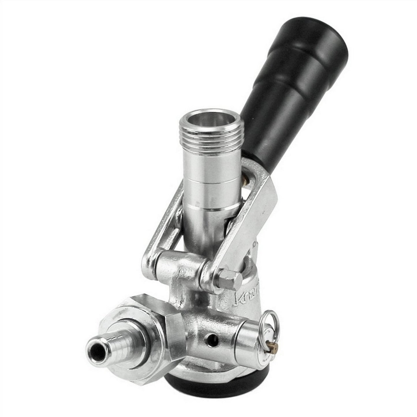 Stainless Steel Sanke "S" Style Keg Coupler With 304 S.S Probe (Black Handle)