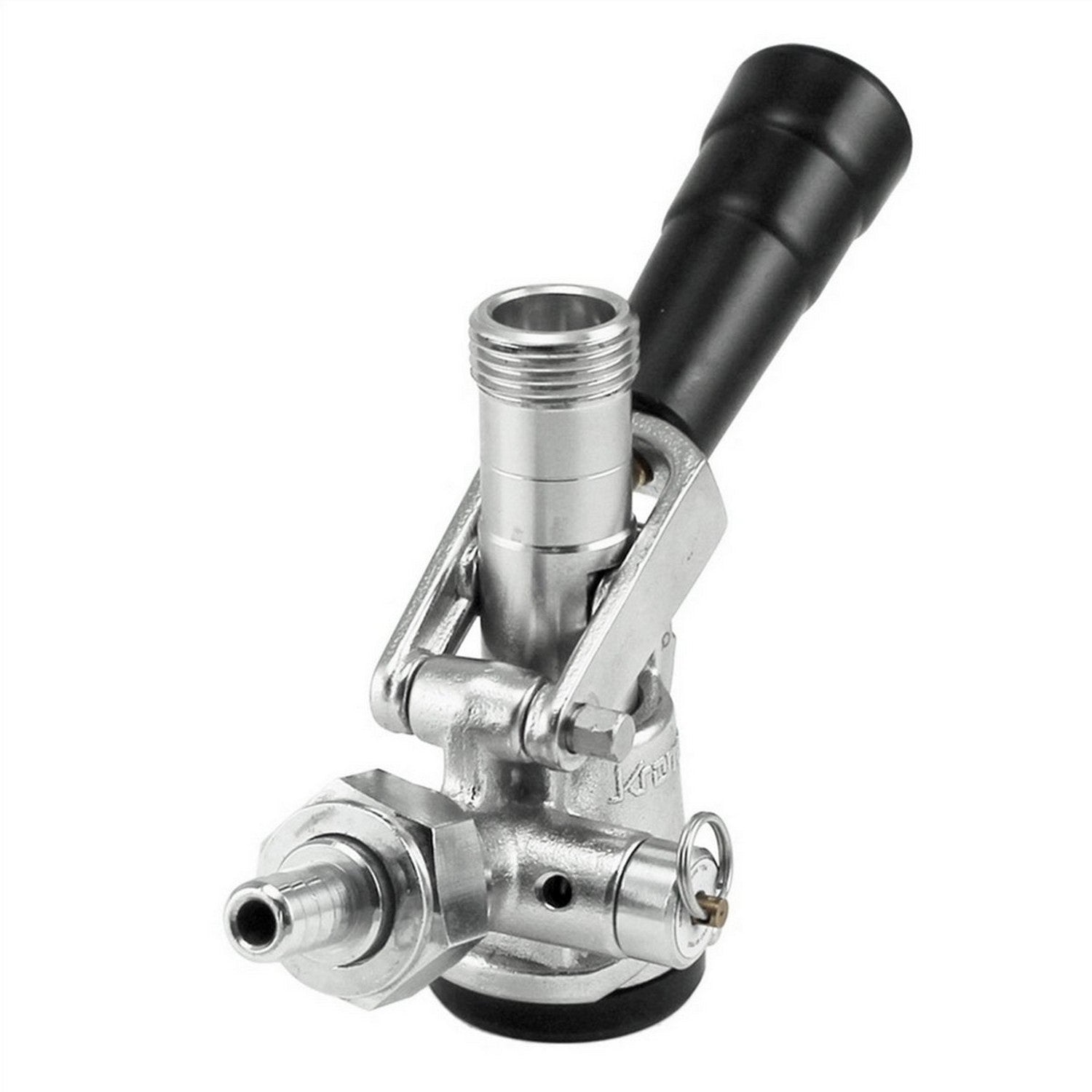 Stainless Steel Sanke "S" Style Keg Coupler With 304 S.S Probe (Black Handle)